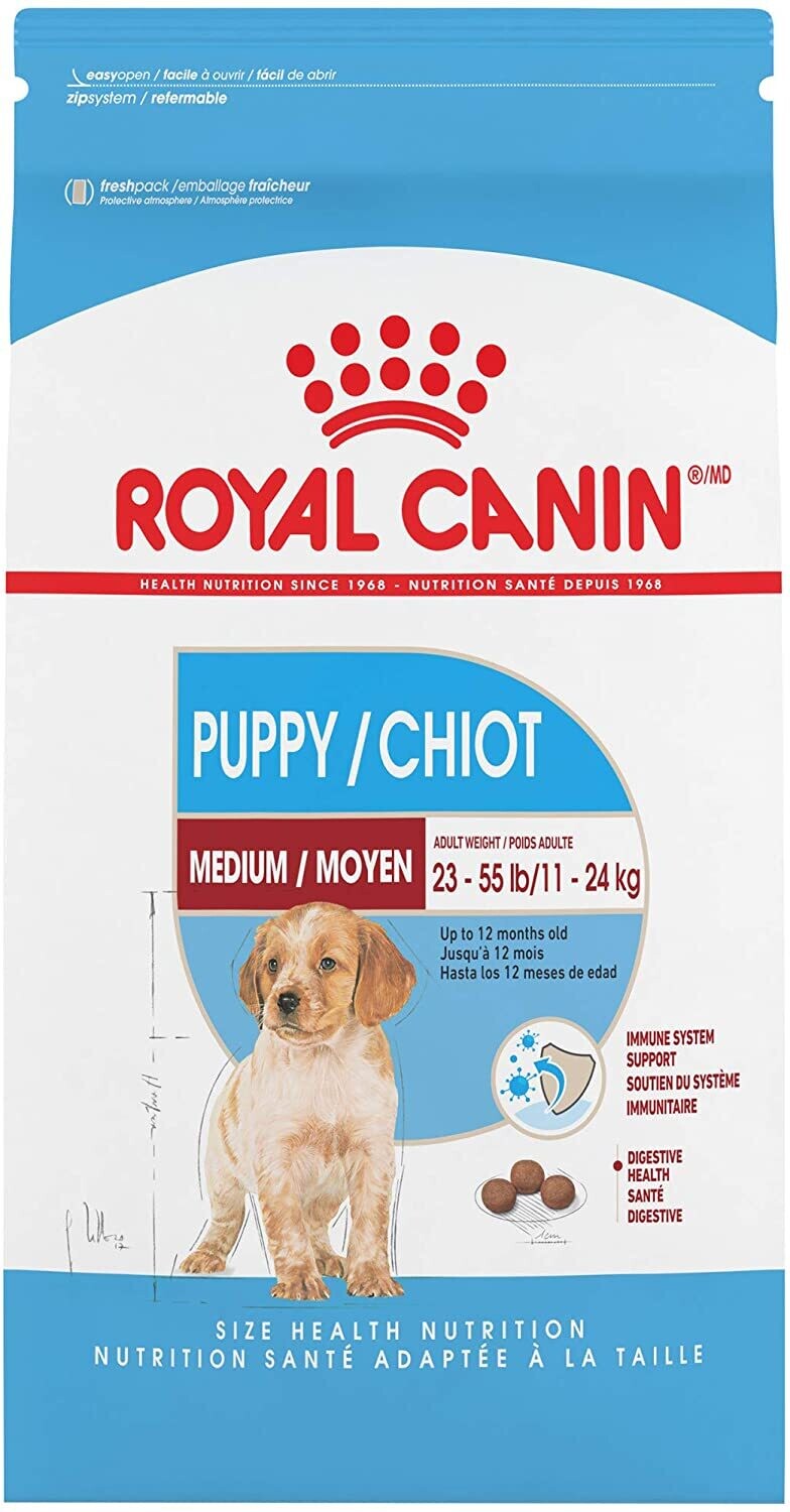 Royal Canin Size Health Nutrition Medium Puppy Dry Dog Food 30 lb