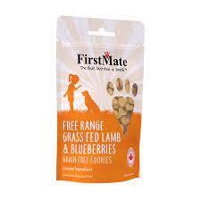 FirstMate Free Range Grass Fed Lamb & Blueberries Dog Treats 8 oz