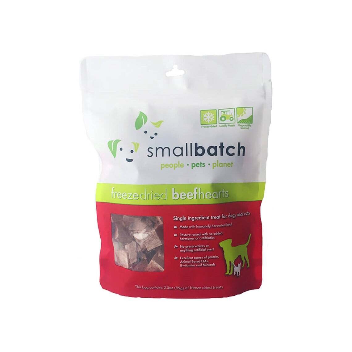 Small Batch Freeze-Dried Beef Heart Dog/Cat Treats 3.5 oz