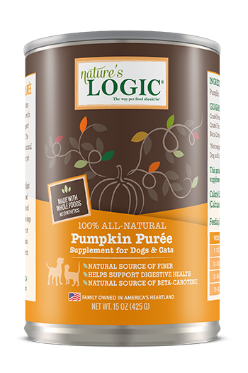 Nature's Logic Pumpkin Puree Supplement for Dogs/Cats 15 oz