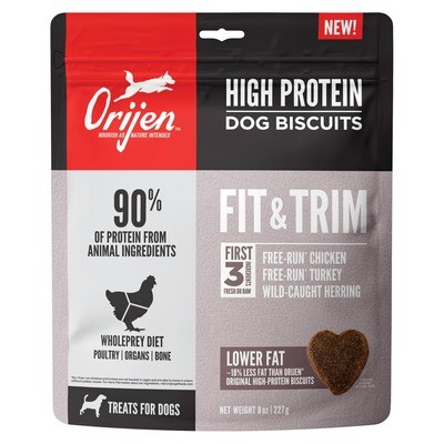 Orijen Fit &amp; Trim Biscuit Dog Treats 8 oz