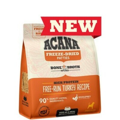 Acana Freeze-Dried Food Patties Free Run Turkey Recipe 14OZ
