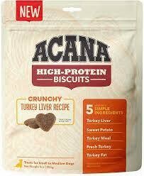 Acana Dog Turkey Liver Small Treat Crunchy Biscuits 9 oz