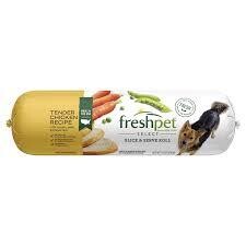 Freshpet Select Roll Tender Chicken Recipe Refrigerated Dog Food