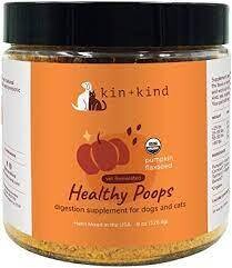 Kin+Kind Organic Pumpkin Boost Digestion Supplement Dog/Cat 8 oz
