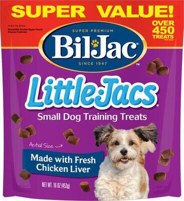 Bil-Jac Little Jacs Soft Training Dog Treats Chicken Liver 16 oz
