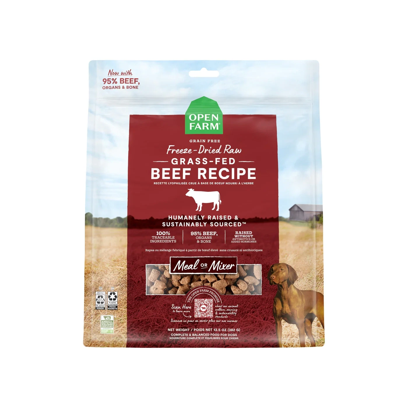 Open Farm Dog Freeze-Dried Morsels Grass-Fed Beef 22 oz