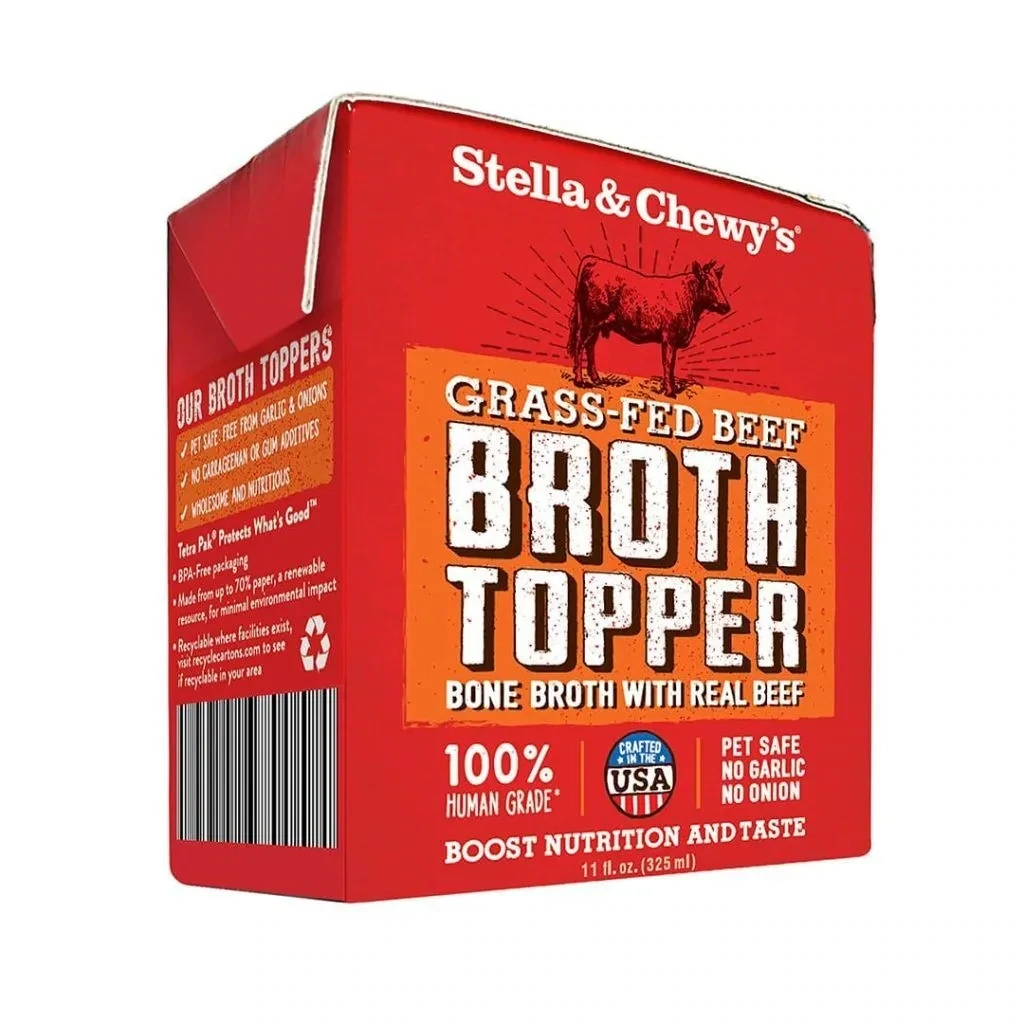 Stella &amp; Chewy&#39;s Dog Broth Topper Grassfed Beef 11 oz