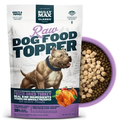 Bully Max High Protein Freeze-Dried Dog Food Toppers Turkey 7 oz