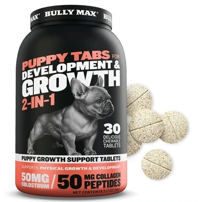 Bully Max Puppy Tabs for Development &amp; Growth 2-in-1 30 ct