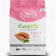Nutrisource Pure Vita GF Salmon &amp; Peas Dry Dog Food 25 lb 
