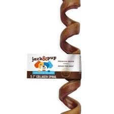 Jack&amp;Pup Collagen Stick Spirals 5"-7"