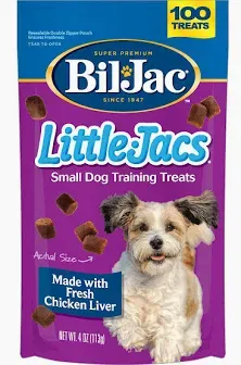 Bil-Jac Little Jacs Soft Training Dog Treats Chicken Liver 4 oz