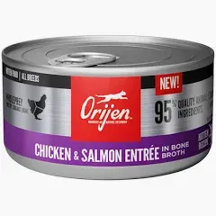 Orijen Chicken &amp; Salmon Entree in Bone Broth Kitten Recipe 3 oz