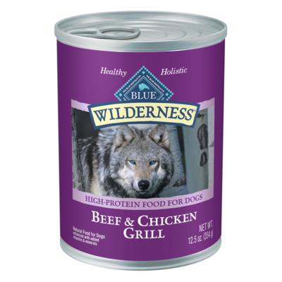 Blue Buffalo Wilderness Beef Chicken Grill Dog Can