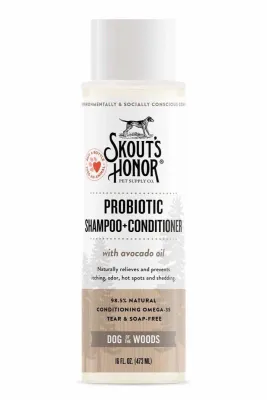 SKOUT'S HONOR: Probiotic Shampoo + Conditioner for a Healthier Skin and Coat - Dog of the Woods, 16 oz.