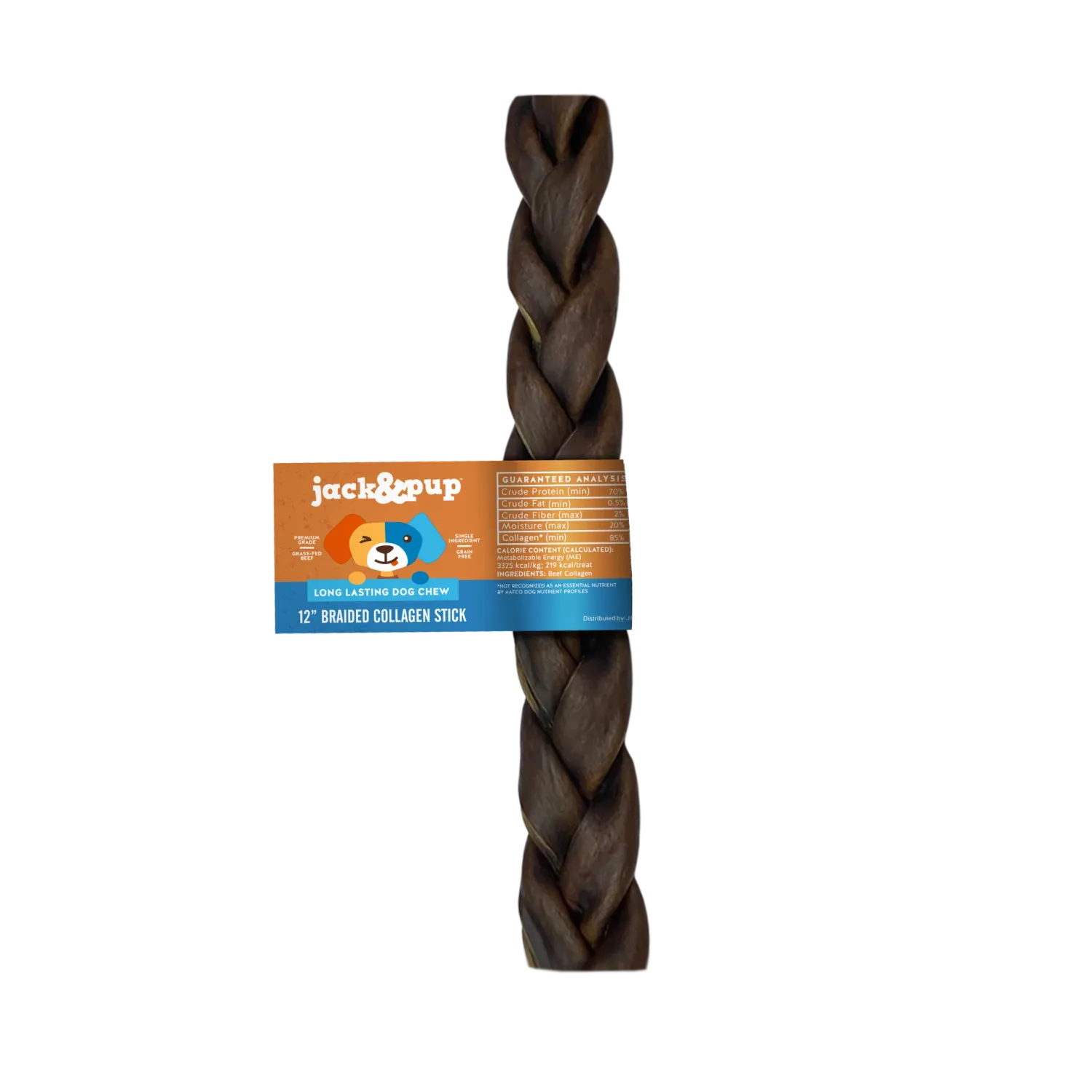 Jack&amp;Pup Braided Collagen Stick 12"