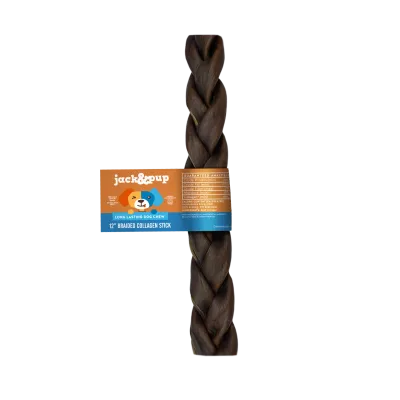 Jack&amp;Pup Braided Collagen Stick 12"