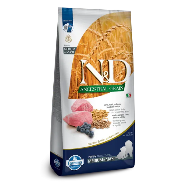 Farmina Puppy  Ancestral Grain Lamb Blueberry Medium Max 26.4 Lbs