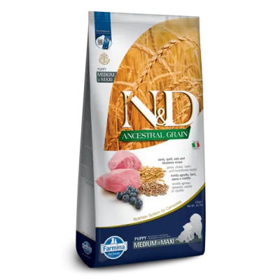 Farmina Puppy  Ancestral Grain Lamb Blueberry Medium Max 26.4 Lbs