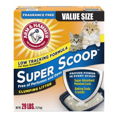 Arm &amp; Hammer Super Scoop Fragrance Free Clumping Cat Litter 29lbs