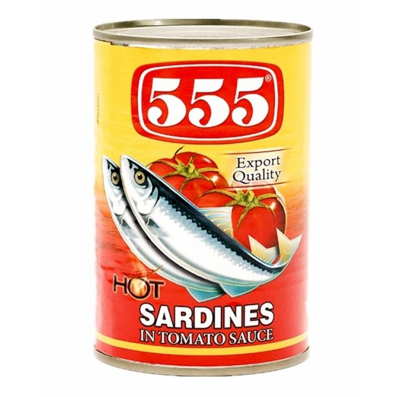 555 Sardines in Tomato Sauce Hot 155g | PinoyNZTrading