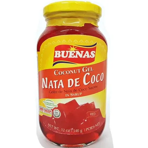 Buenas Nata De Coco (Red) in Syrup 340g | PinoyNZTrading