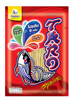 TARO Fish Snack Hot Chili flavoured (ปลาสวรรค์ รสซุปเปอร์แซ่บ ตราทาโร่) 25 g.