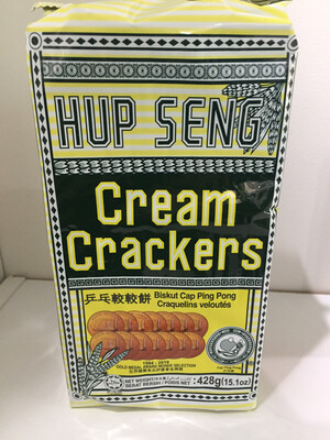 HUP SENG Cream Crackers (ขนมปังกรอบแครกเกอร์ ตราฮับเซง) 428g.