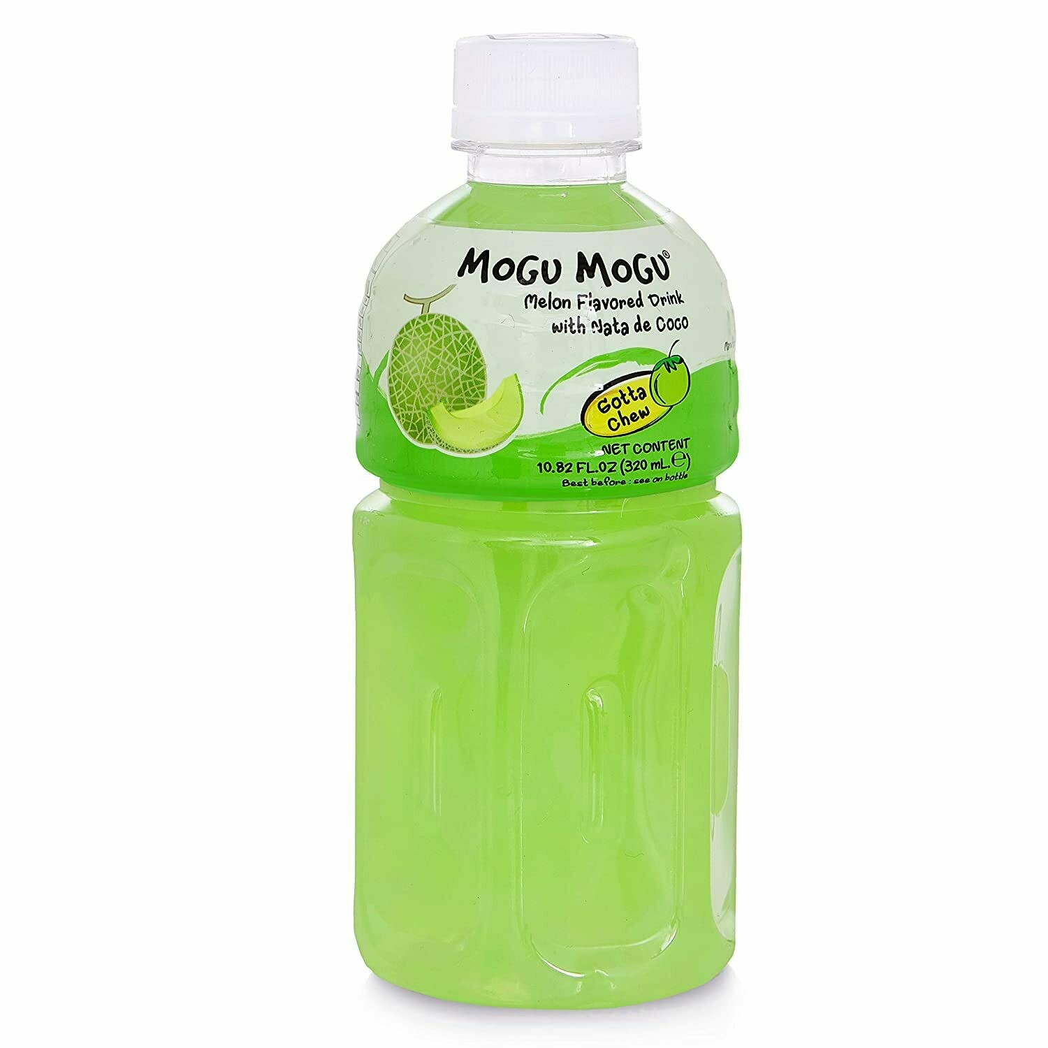 Melon Flavoured with Nata De Coco Drink MOGU MOGU (น้ำรสเมลอนผสมวุ้น