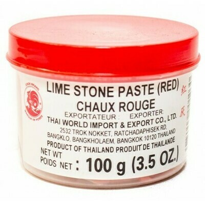 Lime Stone Paste Red COCK BRAND (ปูนใส ปูนแดง ตราไก่) 100g.