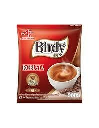 BIRDY Instant Coffee Robusta 3 in 1 (กาแฟสำเร็จรูป โรบัสต้า 3in1 ขนาด 27 ซอง ตราเบอร์ดี้) 27 Sachets x 15.5g