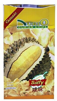 Durian Chip Salty DURIO (ทุเรียนอบกรอบ รสเค็ม ตราดูริโอ) 62g