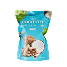 Crispy Coconut Roll Coconut Flavour KAEW (ทองม้วนกรอบกะทิสด รสมะพร้าว ตราแก้ว) 100 g.