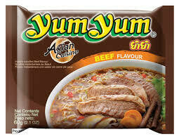 Beef Noodle YUM YUM (บะหมี่กึ่งสำเร็จรูป รสเนื้อ ตรายำยำ) 60g.