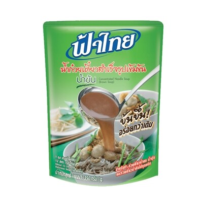 Concentrated Brown Noodle Soup FA THAI (น้ำก๋วยเตี๋ยวสำเร็จรูปเข้มข้น สูตรน้ำข้น ตราฟ้าไทย) 350g.