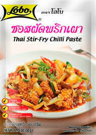 Thai Stir Fry Chili Paste LOBO (ซอสผัดพริกเผา ตราโลโบ) 50g