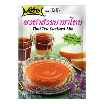 Thai Tea Custard Mix LOBO (ผงทำสังขยาชาไทย ตราโลโบ) 120g.