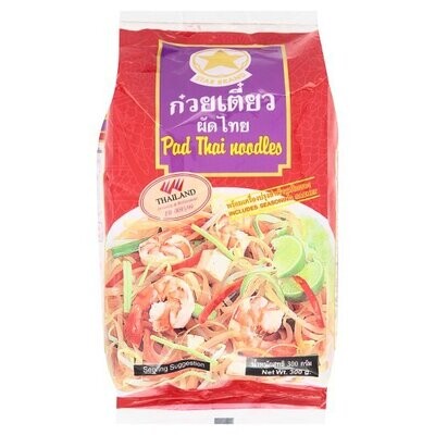 Pad Thai Noodle with Seasoning STAR (ก๋วยเตี๋ยวผัดไทย พร้อมเครื่องปรุงสำเร็จรูป ตราดาว) 300g.