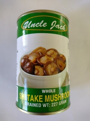Shitake Mushrooms Whole UNCLE JACK (เห็ดหอม ในกระป๋อง พร้อมใช้ ตราอังเคิลแจ๊ค) 425g.