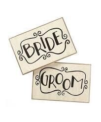 Bride/Groom Plaques Set/2