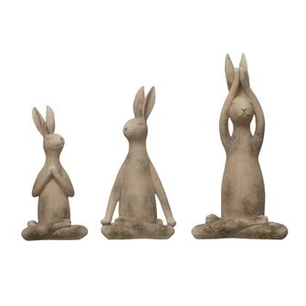 Creative Co-op Polyresin Yoga Rabbit