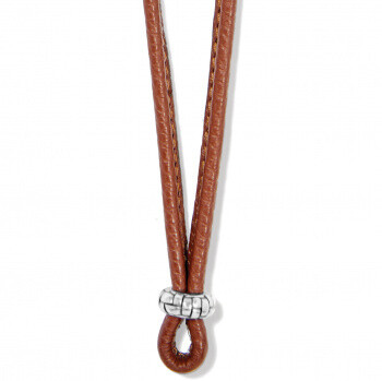 Brighton JM467B Brown Leather Amulet Necklace
