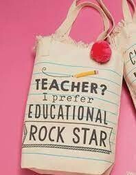 MP Rock Star Pom Pom Teacher Tote