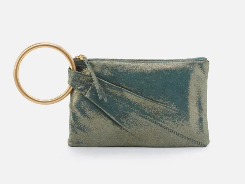 Hobo Sheila Hard Ring Clutch Evergreen Shimmer