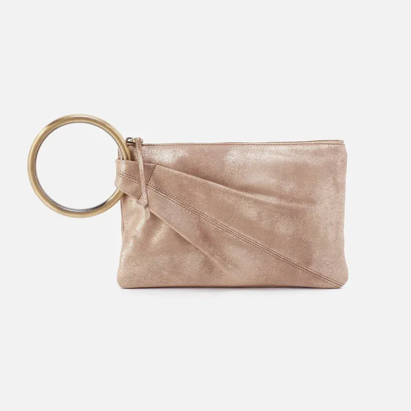 Hobo Sheila Hard Ring Clutch Gilded Beige