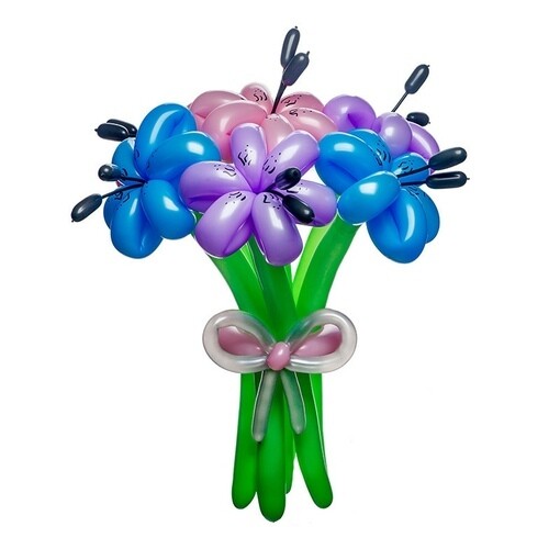 Букет «разноцветные лилии»