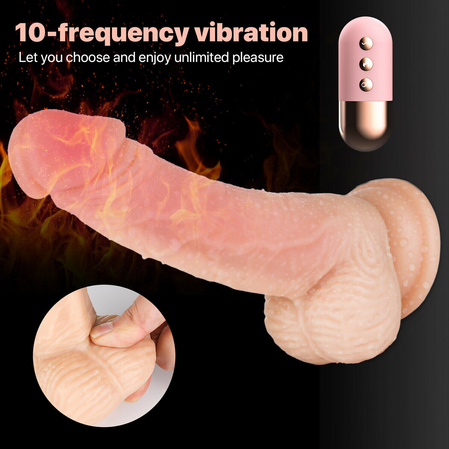DILDO BAILARIN CONTROL INALAMBRICO CALEFACCION INTELIGENTE