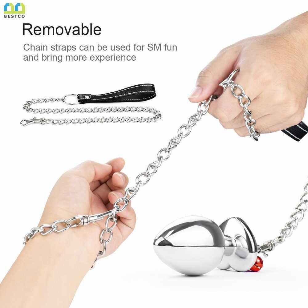 PLUG ANAL DILATADOR CON CADENA BDSM