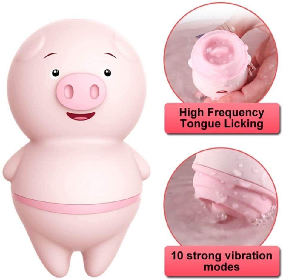 Vibrador con lengua PORKY recargable